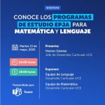Webinar, Conoce los programas de estudio EPJA para Matemática y Lenguaje